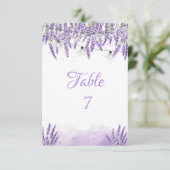Wasserfarbe Lavendel Lichterkette E Einladung (Stehend Vorderseite)