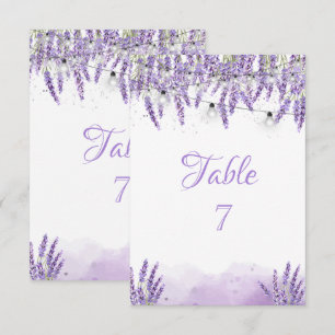 Wasserfarbe Lavendel Lichterkette E Einladung