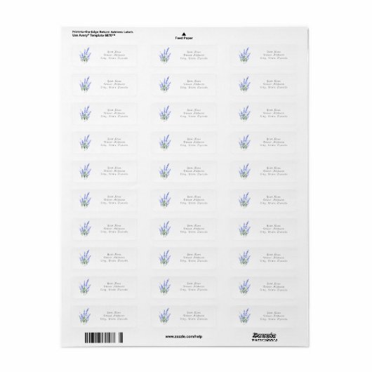 Wasserfarbe Lavender Bouquet (Vorne)