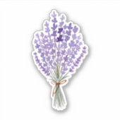Wasserfarbe Lavender Bouquet Aufkleber (Vorderseite)