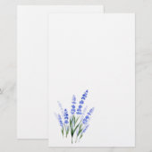 Wasserfarbe Lavender Bouquet Briefpapier (Vorne/Hinten)