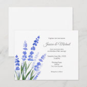 Wasserfarbe Lavender Bouquet Einladung (Vorne/Hinten)