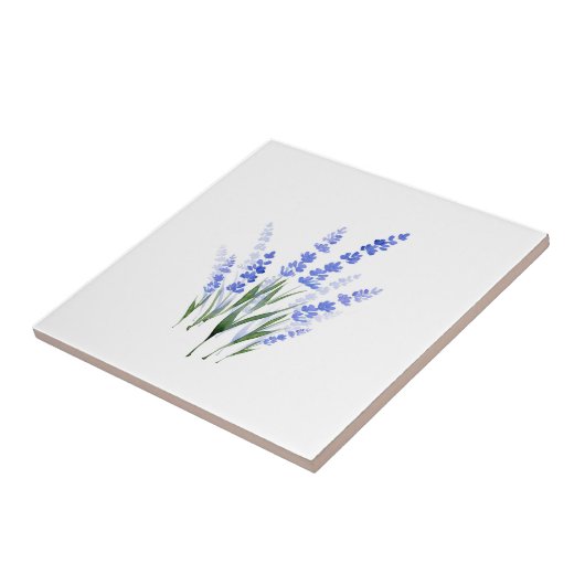 Wasserfarbe Lavender Bouquet Fliese (Seite)