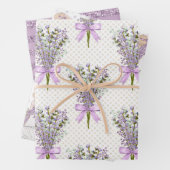Wasserfarbe Lavender Bouquet Geschenkpapier Set (Beispiel)