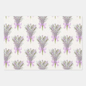 Wasserfarbe Lavender Bouquet Geschenkpapier Set (Vorderseite)