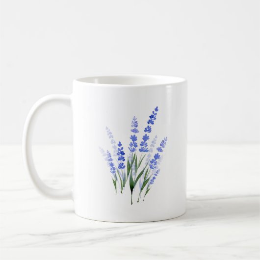 Wasserfarbe Lavender Bouquet Kaffeetasse (Links)