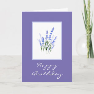Wasserfarbe Lavender Bouquet Karte