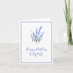 Wasserfarbe Lavender Bouquet Karte
