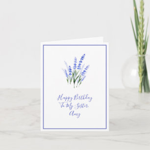 Wasserfarbe Lavender Bouquet Karte