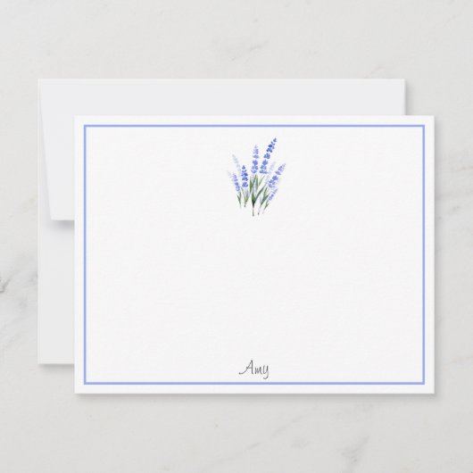 Wasserfarbe Lavender Bouquet Mitteilungskarte (Vorderseite)