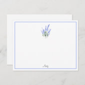 Wasserfarbe Lavender Bouquet Mitteilungskarte (Vorne/Hinten)