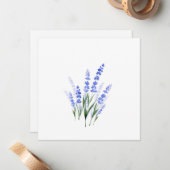 Wasserfarbe Lavender Bouquet Mitteilungskarte (Vorderseite/Rückseite Beispiel)