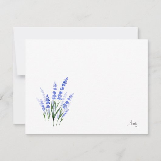 Wasserfarbe Lavender Bouquet Mitteilungskarte (Vorderseite)