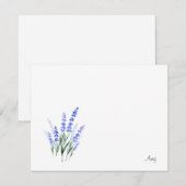 Wasserfarbe Lavender Bouquet Mitteilungskarte (Vorne/Hinten)