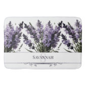 Wasserfarbe Lavender Bouquet Personalisiert Badematte (Vorderseite)