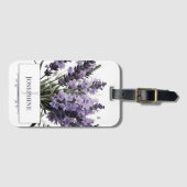 Wasserfarbe Lavender Bouquet Personalisiert Gepäckanhänger (Vorderseite (Horizontal))