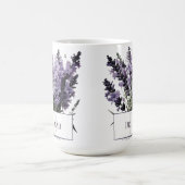 Wasserfarbe Lavender Bouquet Personalisiert Kaffeetasse (Mittel)