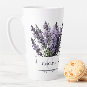 Wasserfarbe Lavender Bouquet Personalisiert Milchtasse
