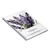 Wasserfarbe Lavender Bouquet Personalisiert Notizblock (Rechte Seite)