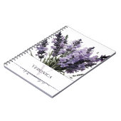 Wasserfarbe Lavender Bouquet Personalisiert Notizblock (Linke Seite)