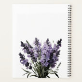 Wasserfarbe Lavender Bouquet Personalisiert Planer (Rückseite)