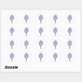 Wasserfarbe Lavender Bouquet Runder Aufkleber (Blatt)