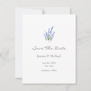 Wasserfarbe Lavender Bouquet Save the Date