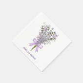 Wasserfarbe Lavender Bouquet Serviette (Ecke)