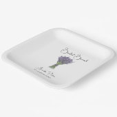 Wasserfarbe Lavender Bridal Brunch Pappteller (Gewinkelt)