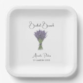 Wasserfarbe Lavender Bridal Brunch Pappteller (Vorderseite)