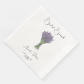 Wasserfarbe Lavender Bridal Brunch Serviette (Ecke)