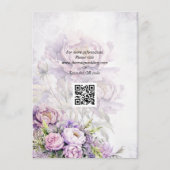 Wasserfarbe Lavender Peony Begleitkarte (Rückseite)