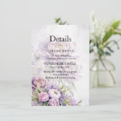 Wasserfarbe Lavender Peony Begleitkarte (Stehend Vorderseite)