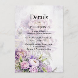 Wasserfarbe Lavender Peony Begleitkarte