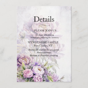Wasserfarbe Lavender Peony Begleitkarte