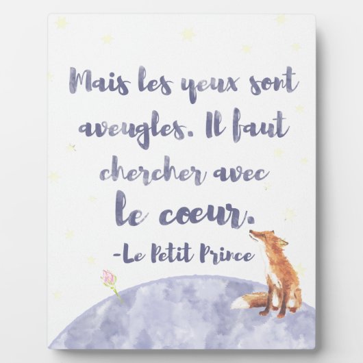 Wasserfarbe Le Petit Prince Der kleine Prinz Fotoplatte (Vorderseite)