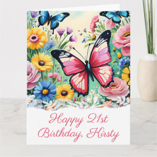 Wasserfarbe Lebende Frühlingsblumen Geburtstag Karte