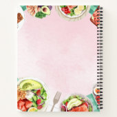 Wasserfarbe Lebensmittel rosa Koch Geschenkrezeptu Notizblock (Rückseite)
