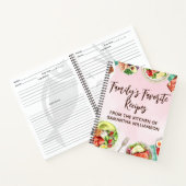 Wasserfarbe Lebensmittel rosa Koch Geschenkrezeptu Notizblock (Innenseite)