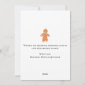 Wasserfarbe Lebkuchen Mann Frohe Weihnachten (Rückseite)