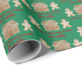 Wasserfarbe Lebkuchen Süße Weihnachtswünsche Geschenkpapier