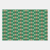 Wasserfarbe Lebkuchen Süße Weihnachtswünsche Geschenkpapier Set (Vorderseite)