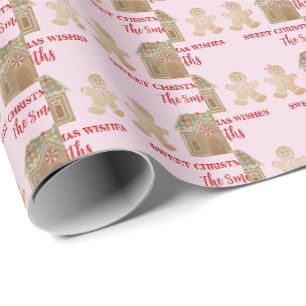 Wasserfarbe Lebkuchen Sweet Christmas wünscht Wrap Geschenkpapier
