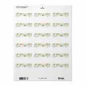 Wasserfarbe | Leeradresse Adressaufkleber (Vorne)