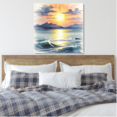 Wasserfarbe Leinwanddruck (Insitu (Schlafzimmer))