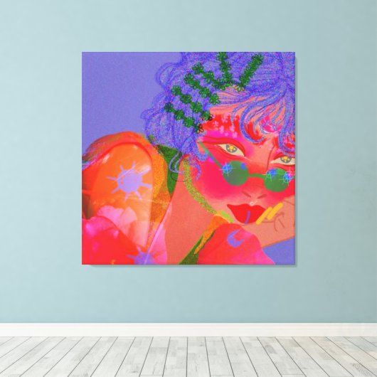 Wasserfarbe Leinwanddruck (Insitu (Holzboden))