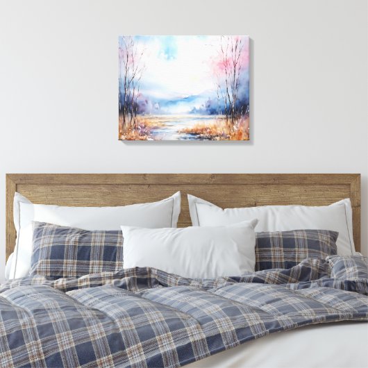 Wasserfarbe Leinwanddruck (Insitu (Schlafzimmer))