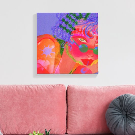 Wasserfarbe Leinwanddruck (Insitu (Wohnzimmer))