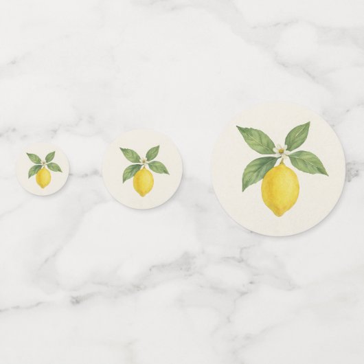 Wasserfarbe Lemon Birthday Konfetti (Vorderseiten)