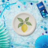Wasserfarbe Lemon Birthday Pappteller (Party)